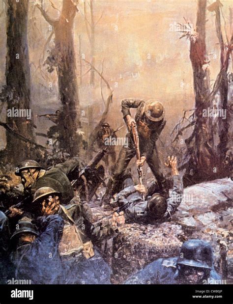 World War I, American marines in The Battle of Belleau Wood, Frances ...