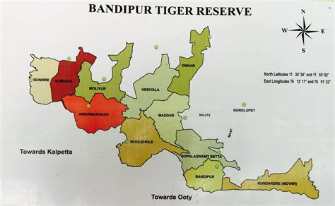 Safari Map of Bandipur National Park (Tiger Reserve) – WildTrails of India