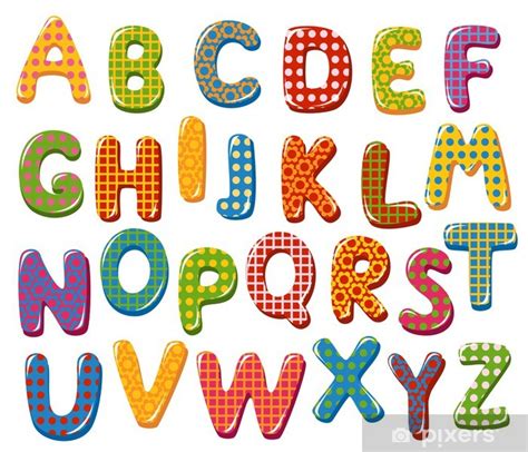 Sticker Colorful alphabet letters - PIXERS.US