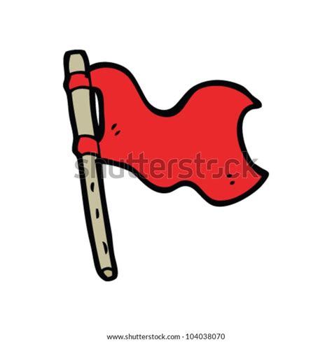 Cartoon Red Flag Stock Vector (Royalty Free) 104038070 | Shutterstock