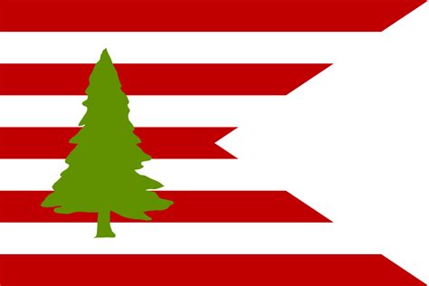 New Hampshire flag redesign using elements of the New England Pine Tree ...