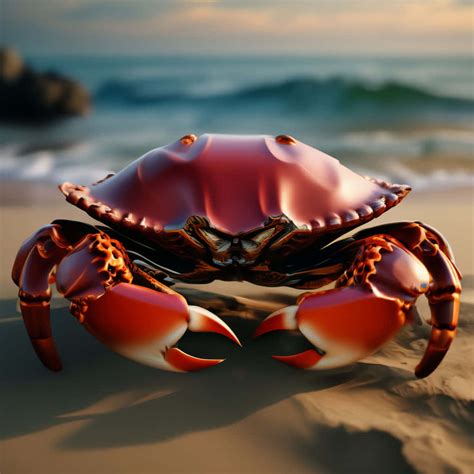 Download Red Crab On Beach Sunset Wallpaper | Wallpapers.com