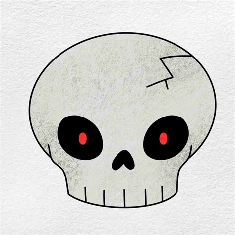 Scary Skull Drawing - HelloArtsy