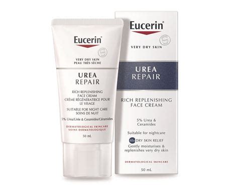 Eucerin Urea Repair Rich Replenishing Face Cream 5% Urea + Ceramides ingredients (Explained)