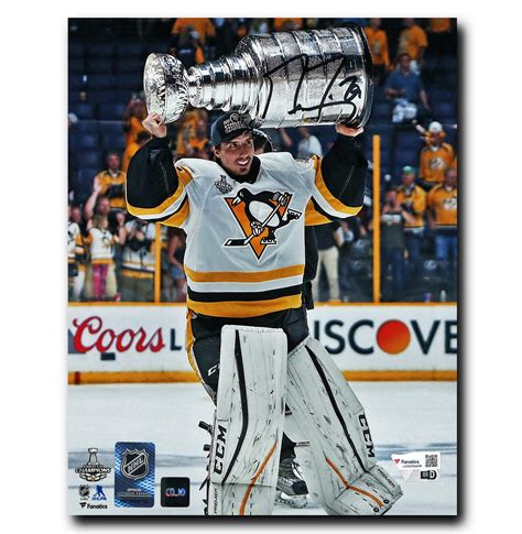 Marc-Andre Fleury Pittsburgh Penguins Autographed Stanley Cup 8x10 ...