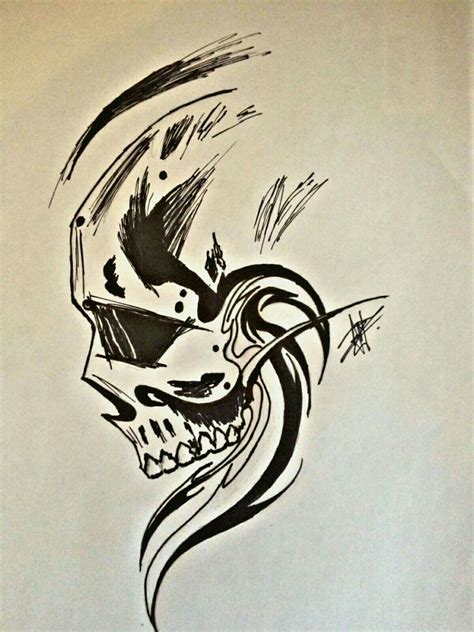 Scull drawing tattoo | Tribal art drawings, Skulls drawing, Scull drawing