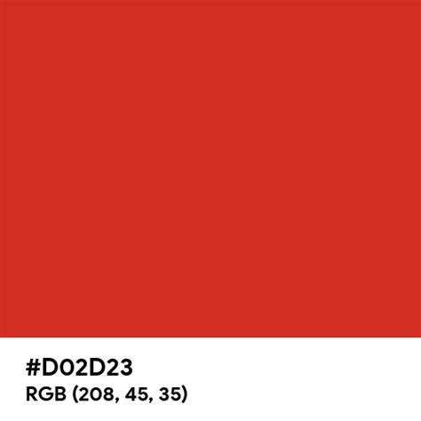 Red Maple (Pantone) color hex code is #D02D23