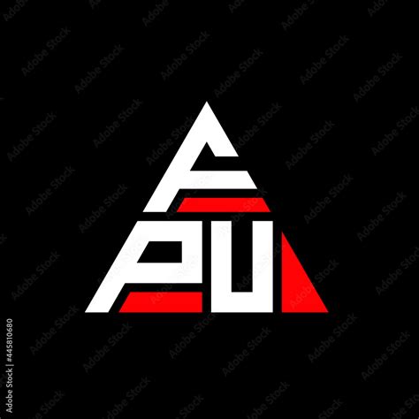 FPU triangle letter logo design with triangle shape. FPU triangle logo ...