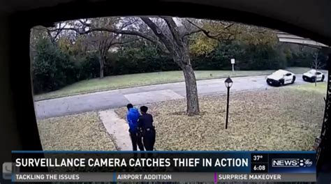 Surveillance camera catches thief in action | WFAA.com