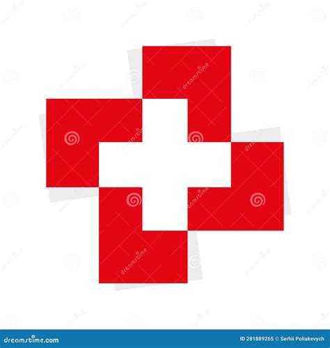 Hospital Logo on Red Background. Vector Illustration. Stock Image Stock ...