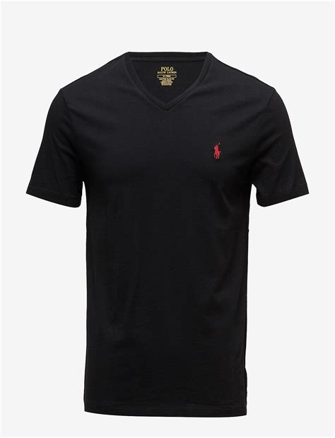 Polo Ralph Lauren Custom Slim Fit V-neck T-shirt (Polo Black) - 324.35 kr | Boozt.com