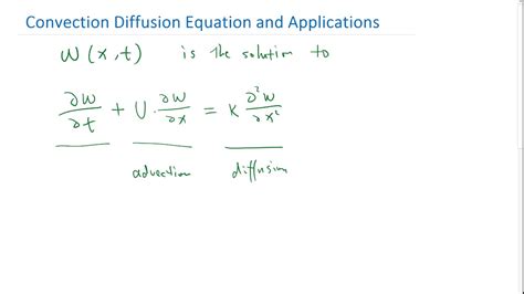 The Advection Diffusion Equation - YouTube