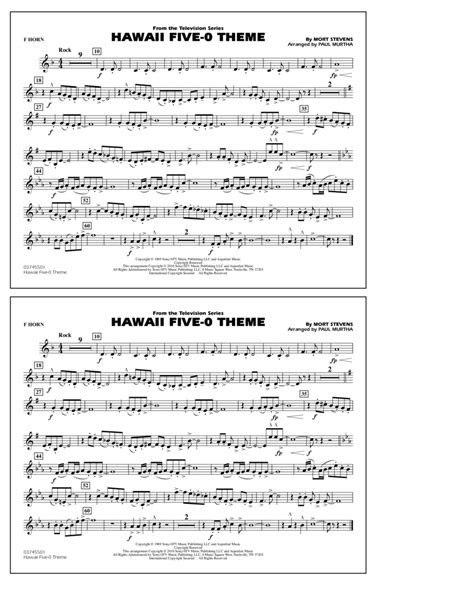 Hawaii Five-O Theme - F Horn by Paul Murtha - Marching Band - Digital ...