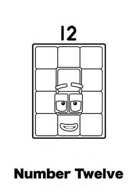 Numberblocks Twelve coloring page - Download, Print or Color Online for ...