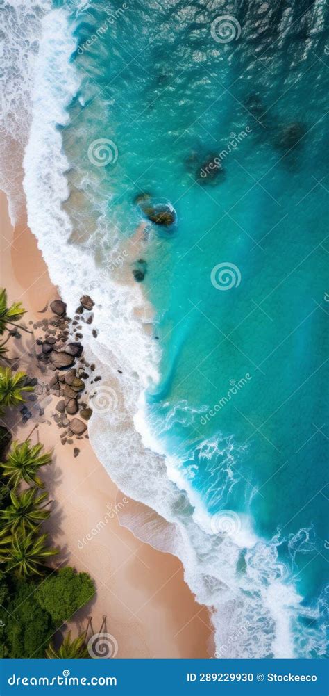 Aerial View of Tropical Beach: Nature-inspired Imagery in 32k Uhd Stock ...