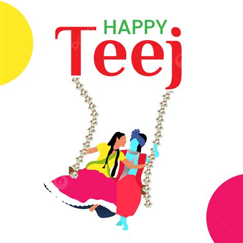 Teej Festival Vector Hd Images, Happy Teej Festival With Swing, Swing ...