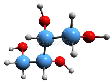 3D Image of Erythritol Skeletal Formula Stock Illustration - Illustration of sugar, safety ...