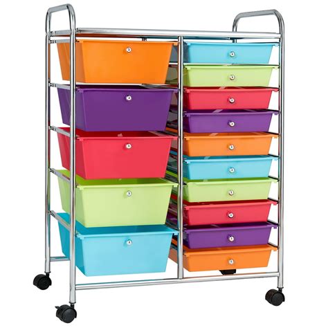 Costway 15 Drawer Rolling Storage Cart Drawers - Walmart.com - Walmart.com