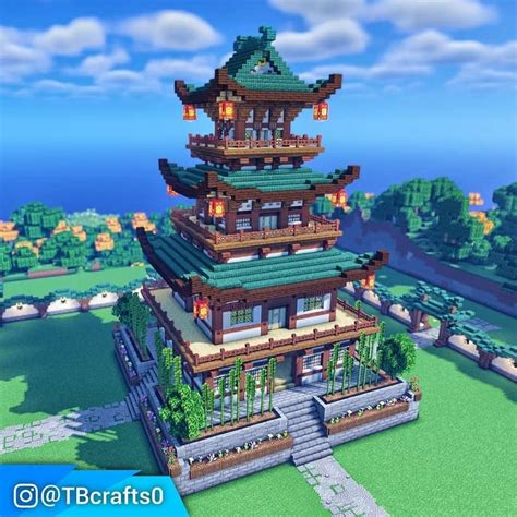 Minecraft Builds and Tutorials on Instagram: "Japanese pagoda design by ...