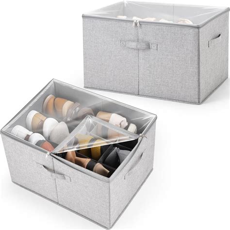 Amazon.com: Homaisson Shoe Storage Organizer for Closet, 2-Pack Large ...