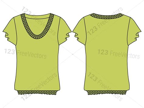 Women’s Basic T-shirt Template Vector and PSD Pack-02 | Shirt template, Shirts, Blank t shirts