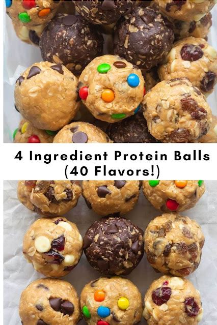 4 Ingredient Protein Balls (40 Flavors!) - yanny bakes