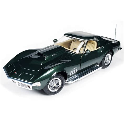 1969 Chevy Corvette, Fathom Green - Auto World ERTL AMM1010 - 1/18 scale Diecast Model Toy Car ...