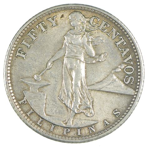 1944 U.S. Philippines 50 Centavos Silver Coin | Property Room