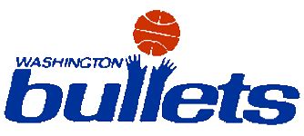 Washington Bullets Primary Logo (1975) - Bullets in blue with L's ...