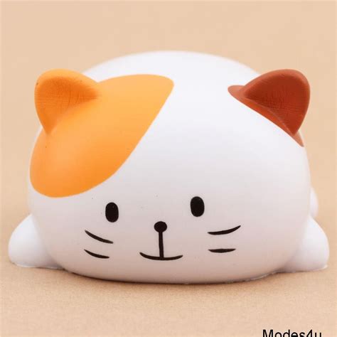 Oriker white cat with brown and orange ears squishy kawaii scented ...