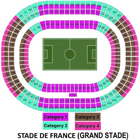 Stade de France Seating Chart with Rows and Seat Numbers 2024