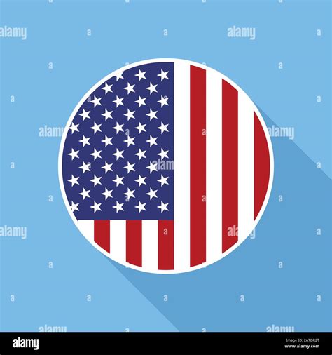 USA national flag vector flat icon. Vector icon of American flag ...