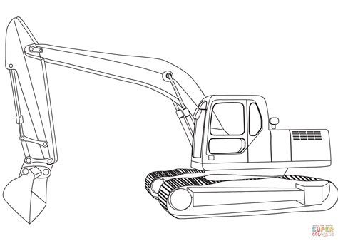 Excavator coloring page | Free Printable Coloring Pages