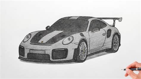 How to draw a PORSCHE 911 GT2 RS 2018 / drawing porsche 911 991 2017 - YouTube