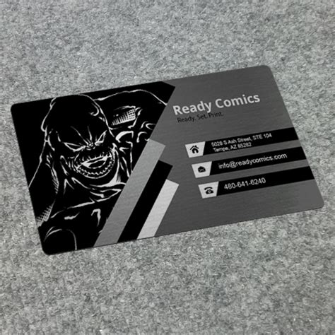 Metal Business Cards (Black Metal) - Ready Comics