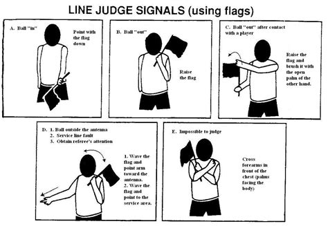 Line Judge Signals - flags | Coaching volleyball, Volleyball tips ...