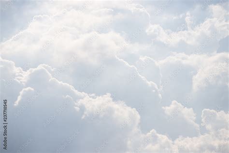 white cloud background and texture. white sky in cloudy day. Stock ...