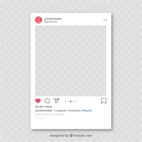 Instagram post with transparent background | Download on Freepik ...