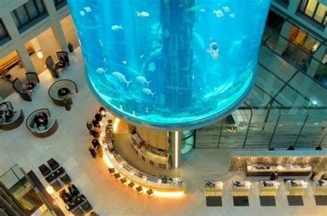 Radisson Collection Berlin's lobby aquarium explodes