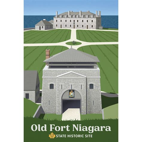 Old Fort Niagara Historic Illustration Print — Shop New York State Parks