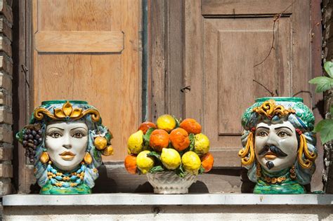 Sicilian Ceramics - Heads of Moors - Antico Sole Italy