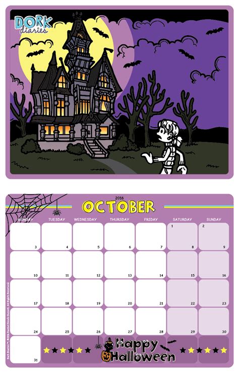 Spooky October Calendar