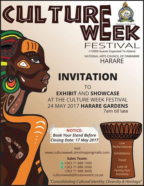 Culture Week Festival@Harare Gardens, Harare, Zimbabwe, Wednesday 24 May 2017 - EventUpdater ...