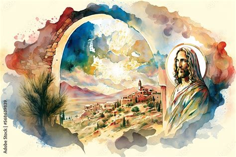 Heaven god Holy Church bethlehem illustration landscape art pathway ...