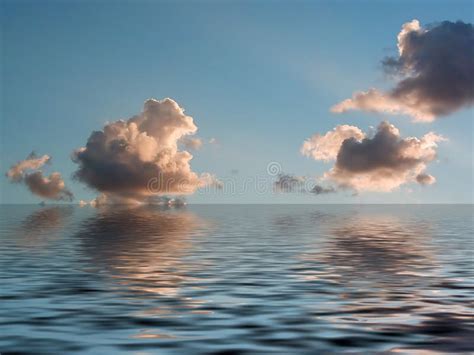 Sky, Clouds And Water Reflection Stock Image - Image of design, white: 5316621