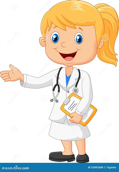 Doctors Cartoon Make a Presentation Stock Vector - Illustration of character, holding: 53892688