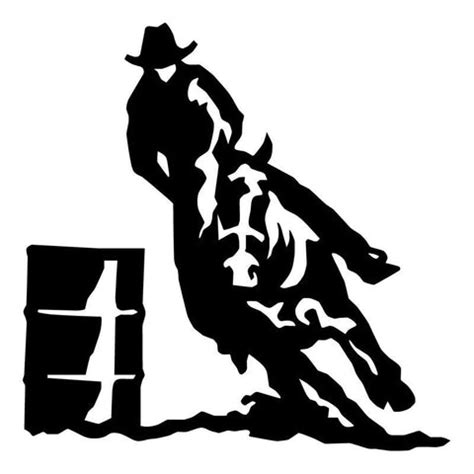 Barrel Racer Silhouette Vinyl Decal – Wild West Living