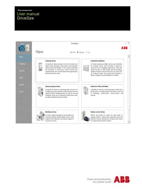 User - Manual DriveSize | PDF | Electric Motor | Power Inverter