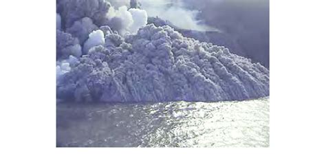 Pyroclastic surge traveling over the sea surface off the east of... | Download Scientific Diagram