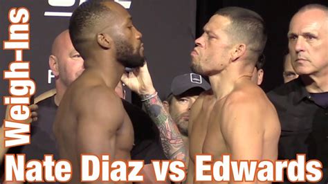 UFC 263 CEREMONIAL WEIGH-INS: Nate Diaz vs Leon Edwards - YouTube